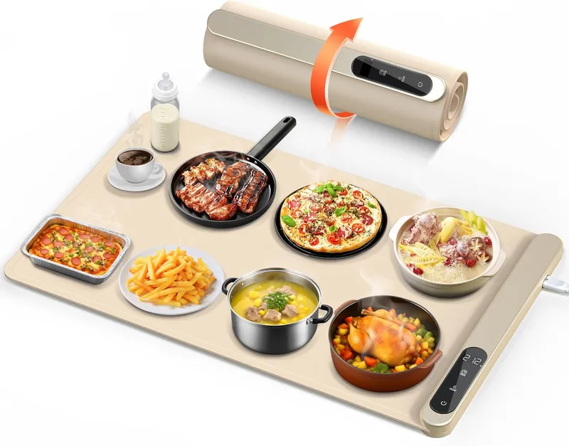 LBOLHZO Warming Mat For Food 500W, White