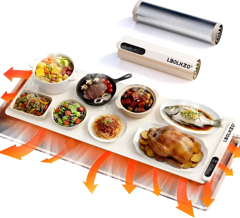 LBOLHZO Warming Mat For Food 580W, White